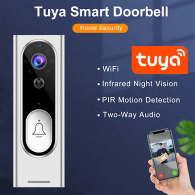 涂鸦智能无线WiFi可视门铃 高清1080P监控对讲门铃 tuya doorbell