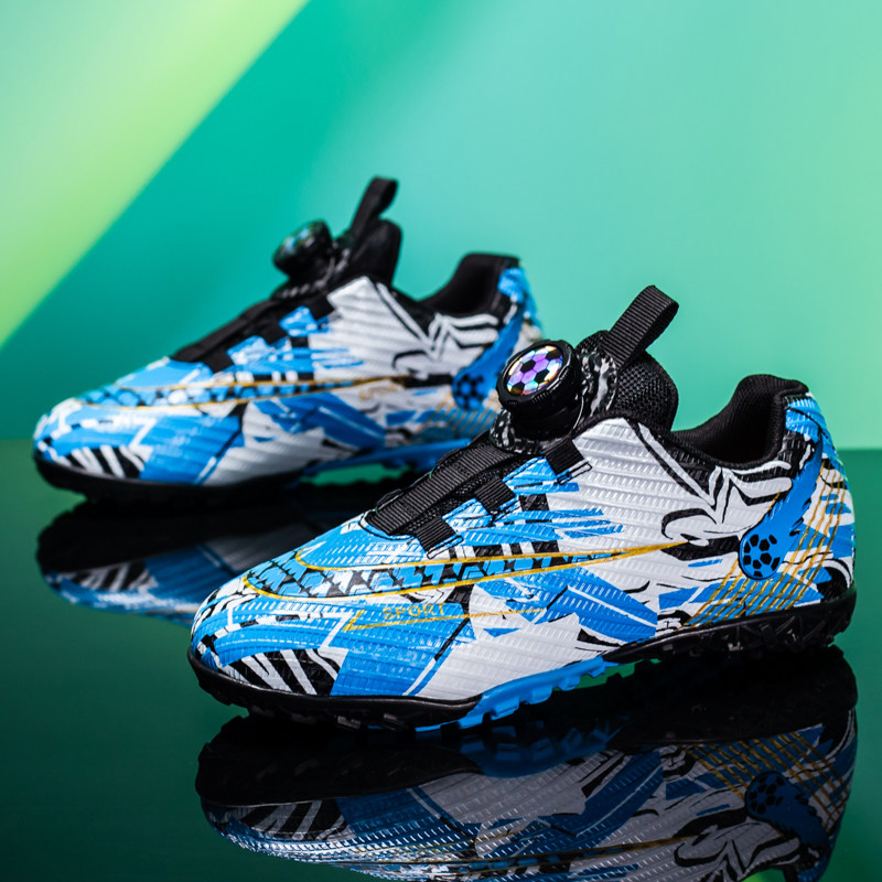 回力2026新款女童足球鞋碎钉TF儿童学生魔术贴草坪防滑女款训练鞋