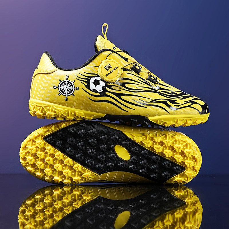 回力儿童足球鞋旋转扣免系鞋带初学者男童女童小学生TF碎钉训练鞋