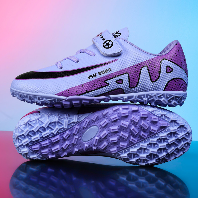 回力C罗刺客15儿童足球鞋男童魔术贴tf碎钉AG长钉小孩小学生透气