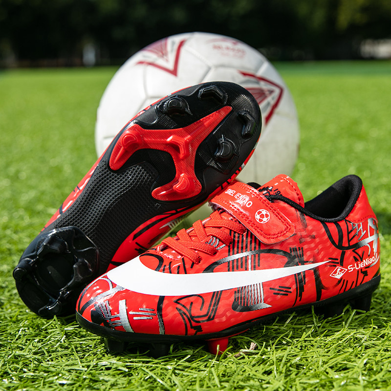 回力C罗儿童碎钉青少年专业足球鞋男新款小学生男孩少儿专用球鞋