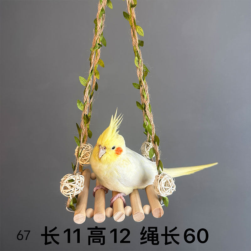 玄凤鹦鹉啃咬玩具木棒圆珠藤球秋千游乐园耐咬解闷鸟笼挂件鸟用品图片