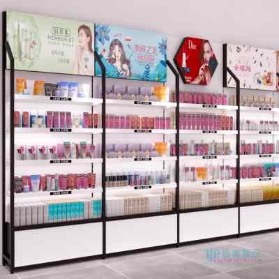 好货怡美化妆品货架展示柜产品陈列货柜台带亚克力灯箱新款厂家直