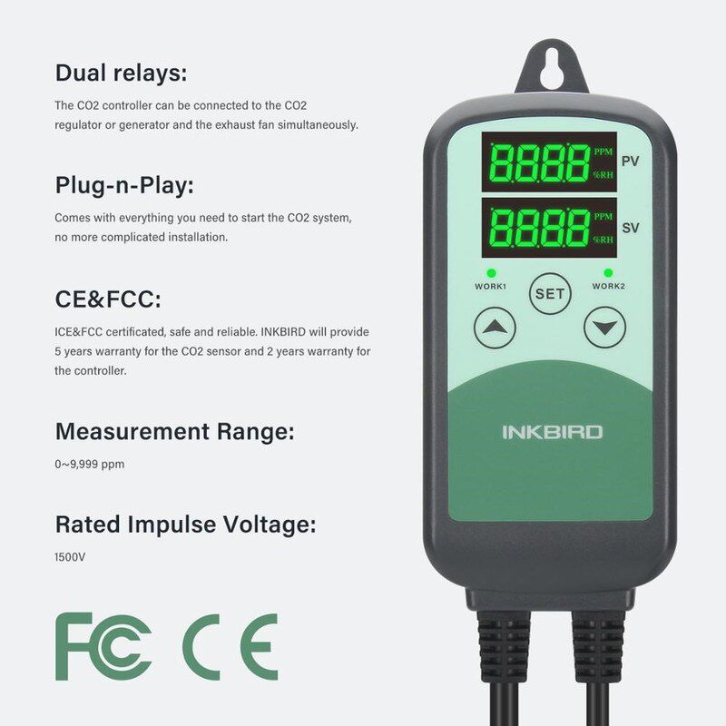 极速Inkbird ICC 500T with S01 Sensor Digital Programmable CO