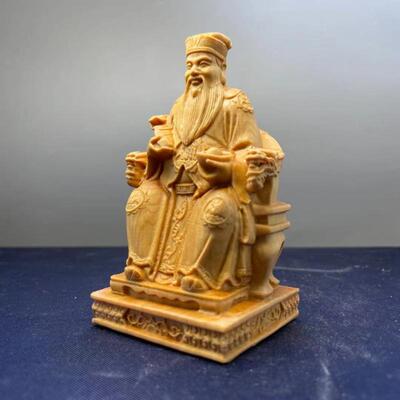 崖柏木雕财神爷实木雕刻福德正神大伯公土地公精雕工艺品人物摆件