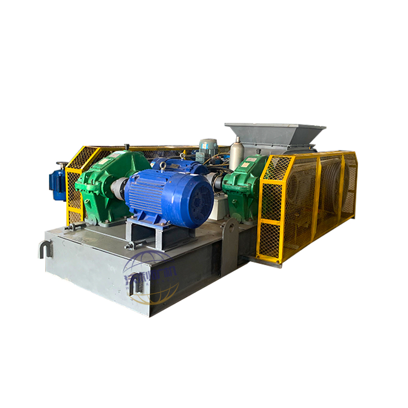 对辊制砂机河卵石建筑垃圾石英石玄武岩粉碎机破碎机对辊小型设备