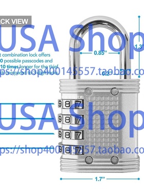 Padlock - 4 Digit Combination Lock 密码挂锁