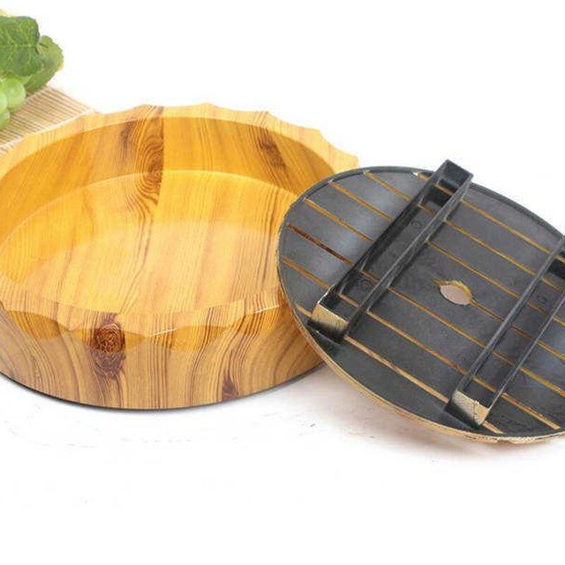 好货寿司桶刺身盘寿司盆日式仿木圆形寿司桶 料理盘餐具三文鱼寿