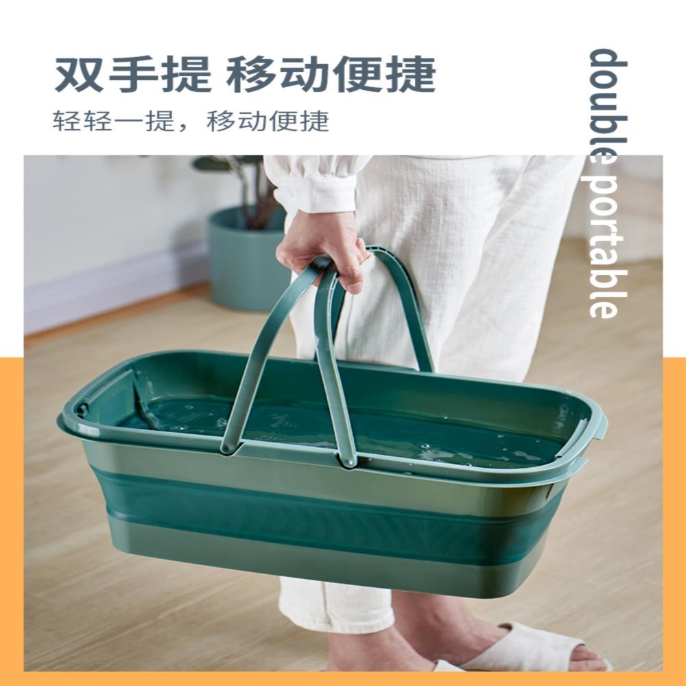 好货可折叠洗拖把桶家用长方形拖地储水胶棉海绵布清洗挤水桶拖把