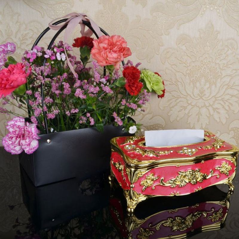 European Style Tissue Box Bathroom Paper Napkin Holder Home