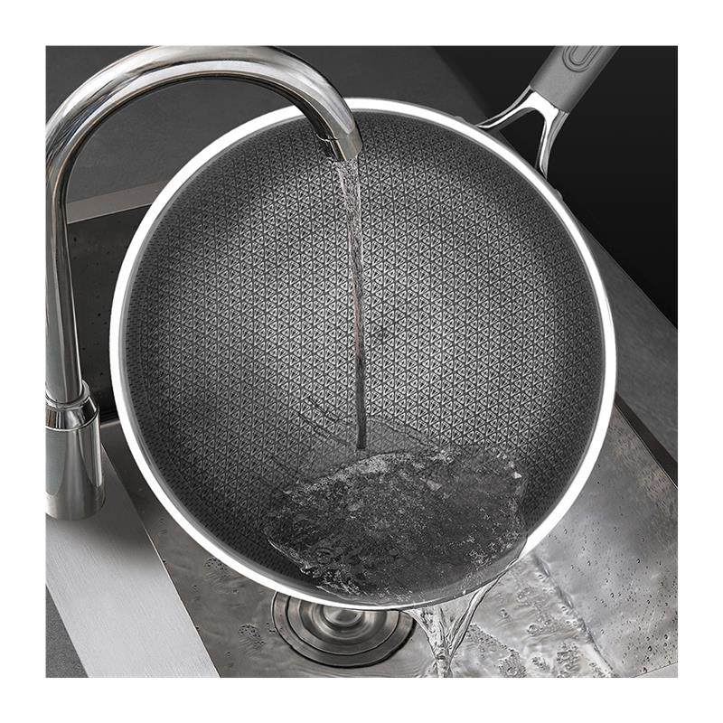 UNCLECOOK有钛钻石悬浮纹不沾锅炒锅电磁炉明火通用时尚实用