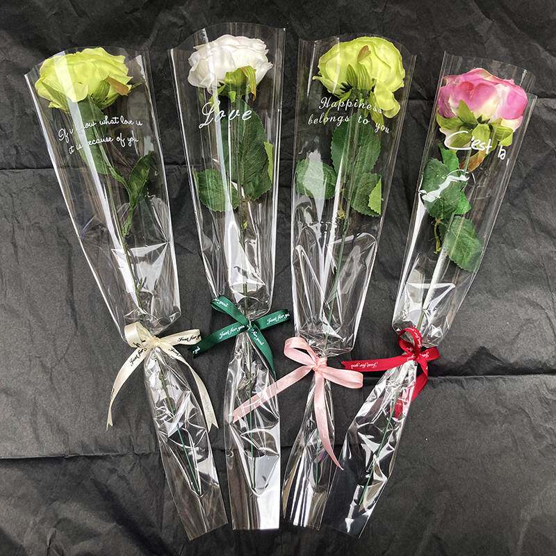 极速新疆西藏包邮单枝花束包装袋玫瑰鲜花插花袋防水透明多支袋花