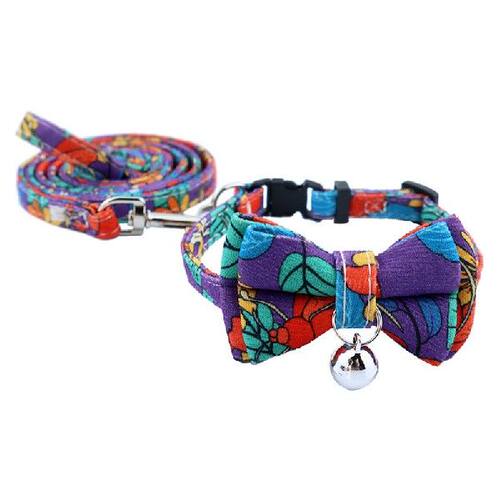 好货Print Bow Dog Leash Rope Cloth Walking Training Pet Pupp
