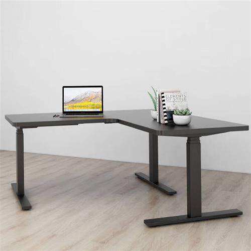 极速电动升降桌 电动升降桌L形转角站立办公桌电脑台式桌智能可调