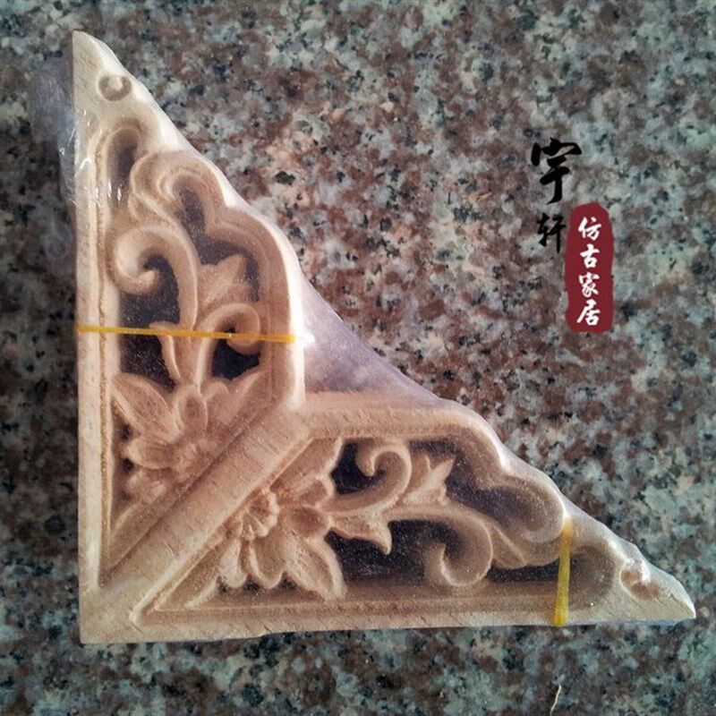 极速Dongyang wood carving applique motif wood shavings corne