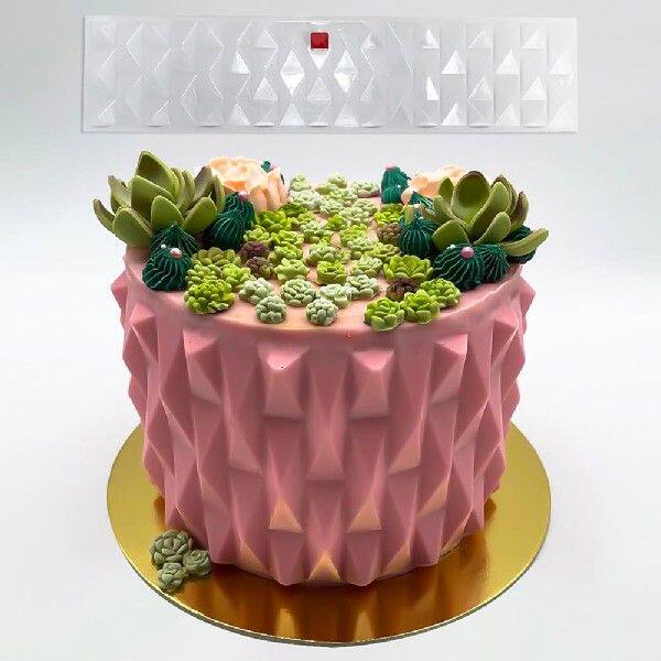 极速Practical Baking Mold Reusable Clear  Fondant Mold Cakes