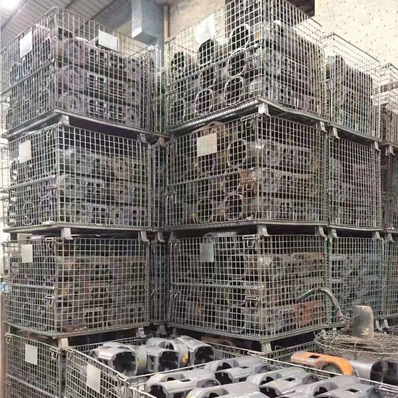 品促促笼网格带铁网固久笼折叠轮货架仓储物流周转箱镀锌仓储笼销