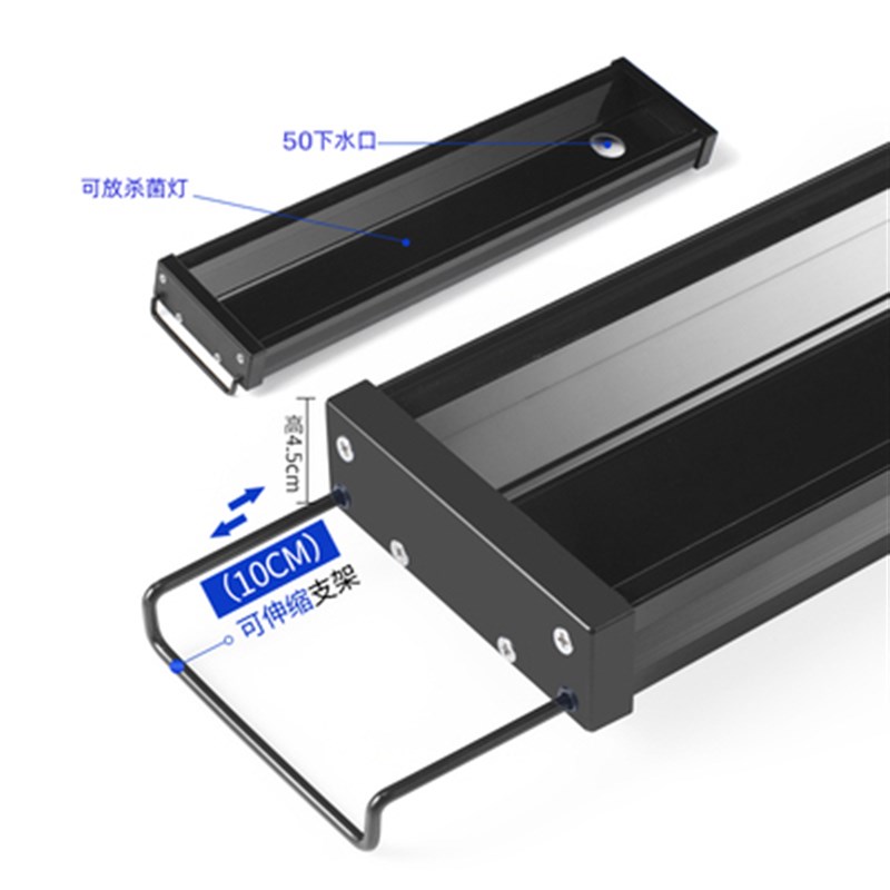 鱼缸过滤器上置过滤槽可加层滴流盒小盒过滤支架龟缸过滤盒雨淋