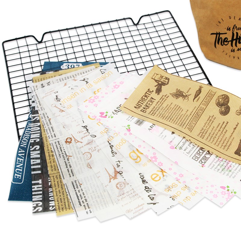 新品200pcs/lot 25cm x 10cm A variety of patterns Wax Paper,