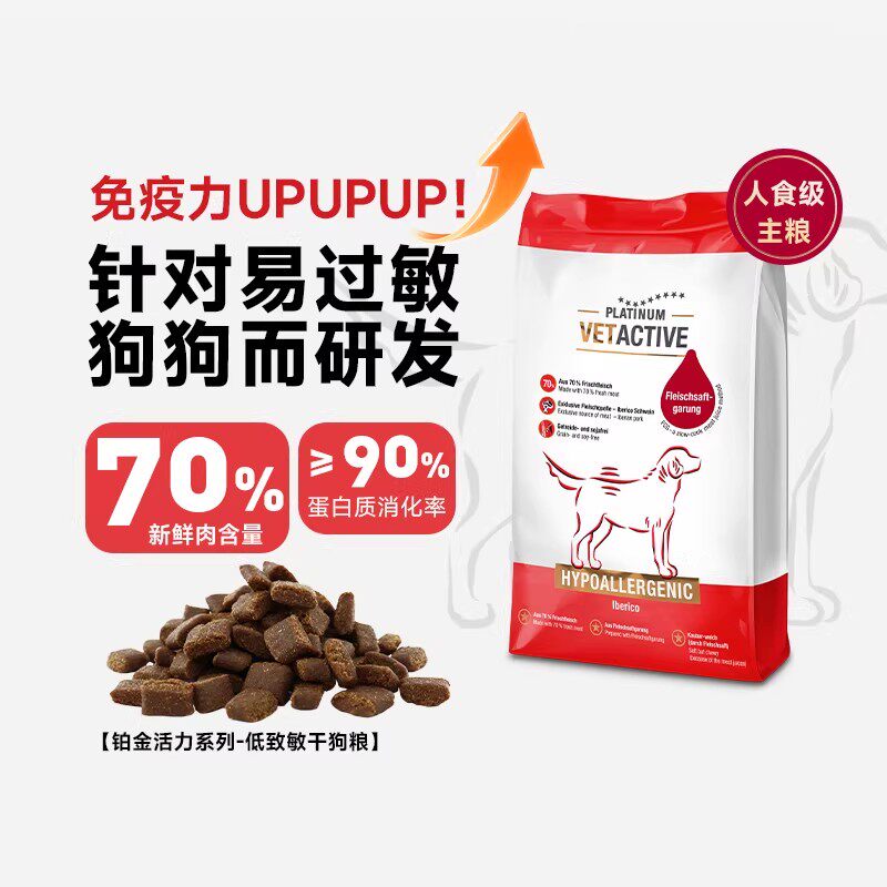 PLATINUM德国铂金狗粮低敏易消化鲜肉配方 狗狗专用进口粮
