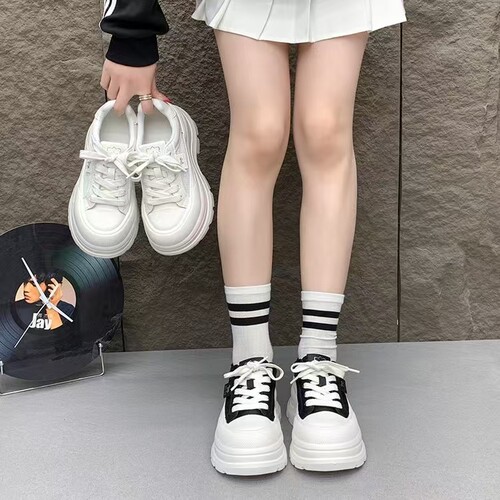 7cm【超轻eva+里面全皮】潮牌松糕底小个子增高鞋52