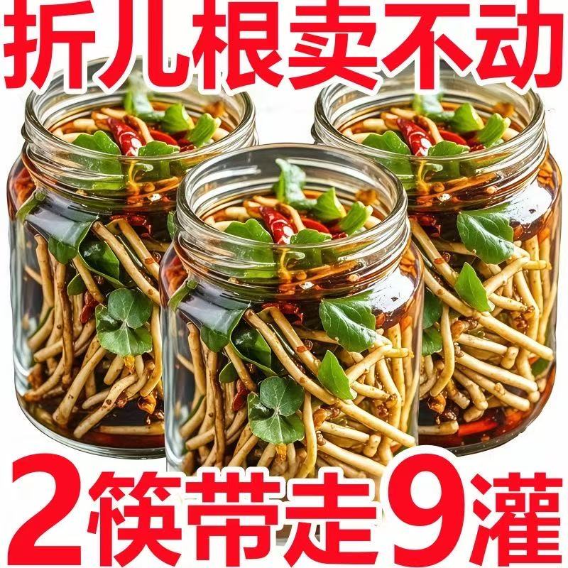 工厂直销】凉拌折耳根酸辣即食新鲜鱼腥草袋装腌剁椒下饭速食菜