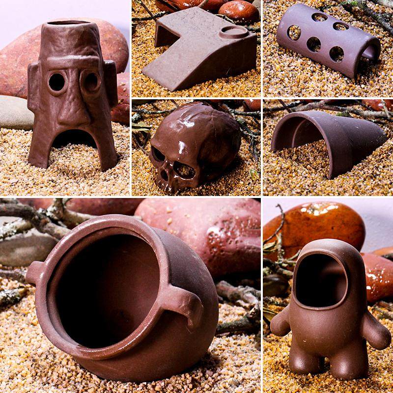 寄居蟹乌龟躲避屋天然陶土黄缘躲避鱼缸洞穴瓦片晒台爬宠陶瓷房子,搬运/仓储/物流设备,其他起重搬运设备,淘宝优惠券,粉丝福利购,淘宝优惠卷