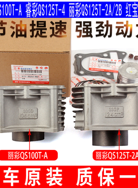 适用于轻骑铃木韵彩QS100T睿彩丽彩QS125T-2-4电喷中气套缸体原装