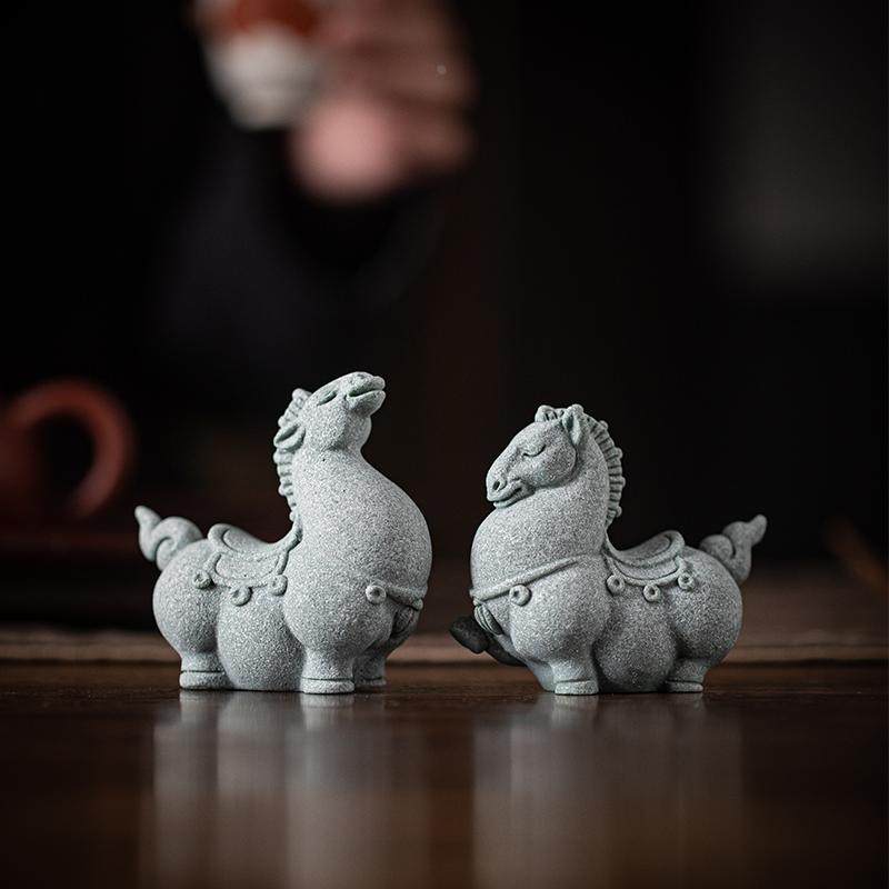 国潮唐马一对招财茶宠摆件创意马到成功鱼缸造景办公室桌面装饰品,工业油品/胶粘/化学/实验室用品,烧杯/烧瓶,淘宝优惠券,粉丝福利购,淘宝优惠卷