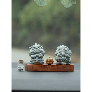 招财小貔貅车载香熏高档摆件汽车中控台车内客厅桌面装 新中式 饰品