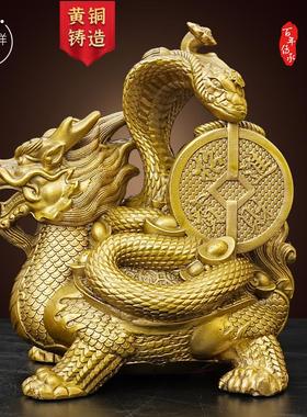 铜玄武乌龟摆件四大神兽入户玄关桌面客厅旺宅摆件家居饰品办公室