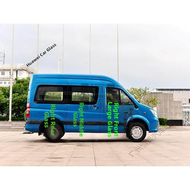 适用福田图雅诺E汽车玻璃前门中窗后侧左右车门车窗前后挡风玻璃