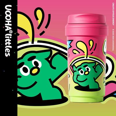 uooha悠行双饮保温咖啡杯可爱便携水杯