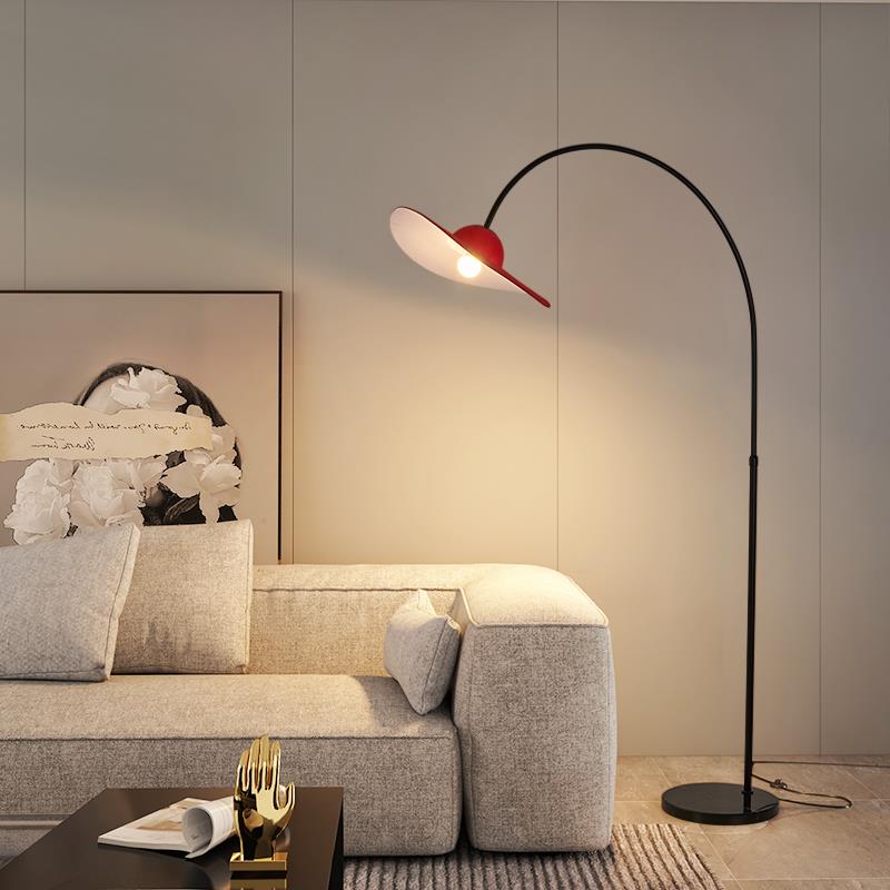 小红帽设计师高级感钓鱼落地灯客厅沙发旁边氛围艺术简约新款台灯