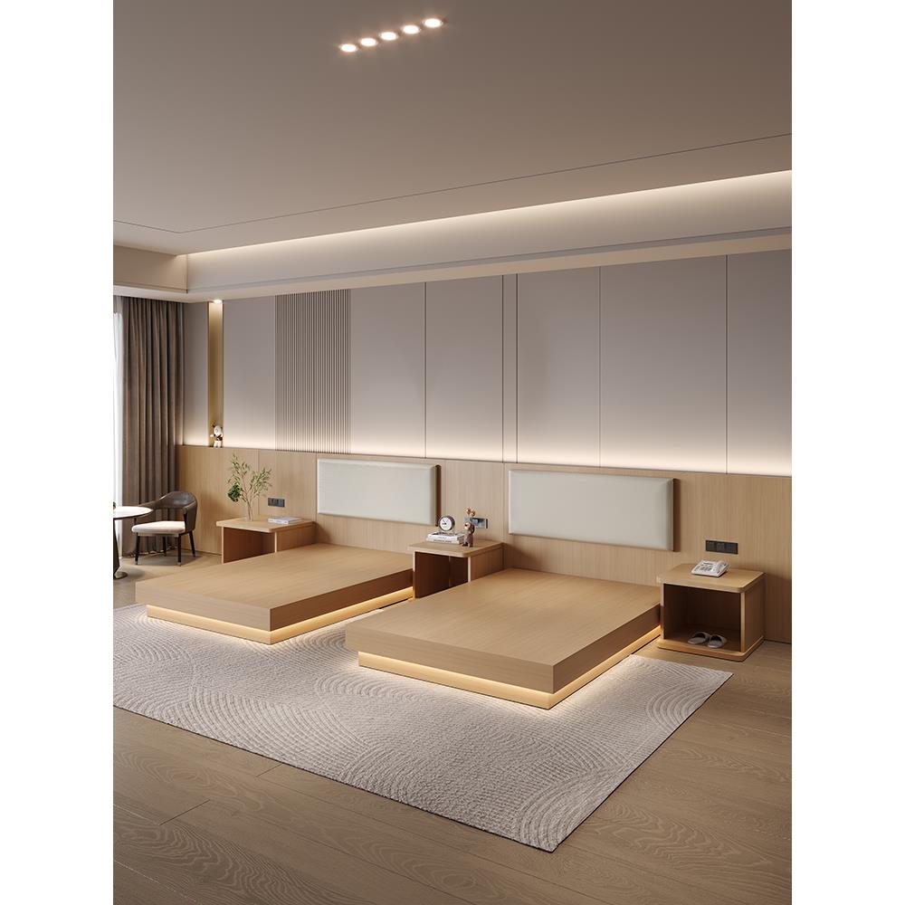 酒店家具标间全套床民宿客房双床定制专用全季如家单标间宾馆用床