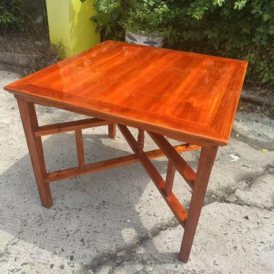 实木花梨色八仙桌折叠桌可拆卸农村传统餐桌拜拜供桌四方形仿古