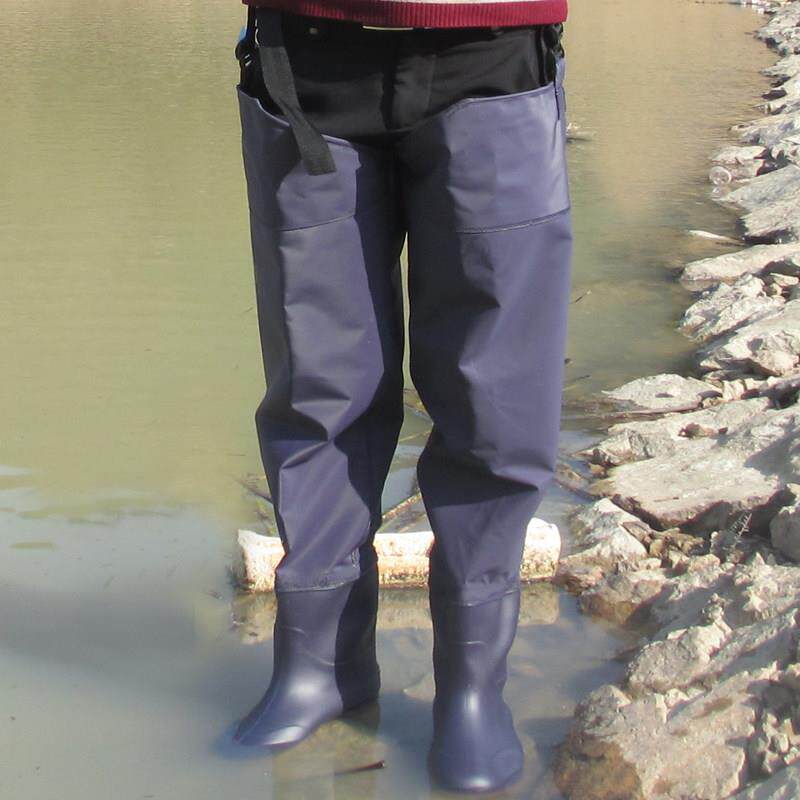 姜太公下水裤捕鱼裤防水服涉水服钓鱼服装捉鱼裤齐腰叉裤半身大腿