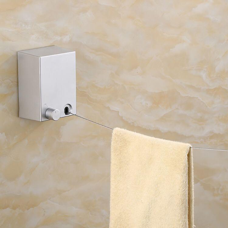 免打孔晾衣绳伸缩晾衣绳酒店晒衣绳室内钢丝可收缩阳台隐形晾衣架