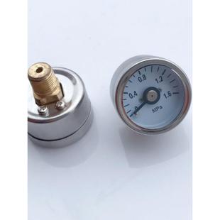 1.6mpa 不锈钢外壳直径30mm 轴向压力表 30Z 铜螺纹G1 背接