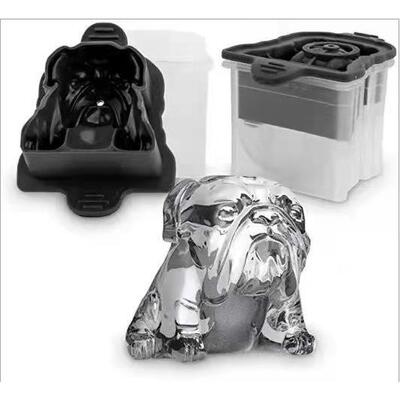 Bulldog Ice Mold 创意硅胶斗牛犬制冰模具 威士忌制冰模
