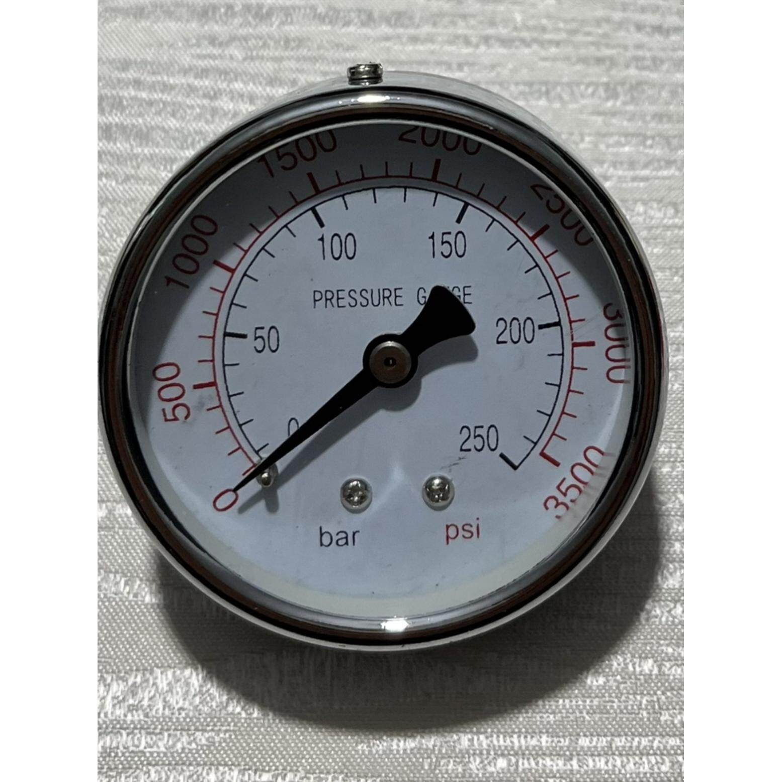 250bar 3500psi (25mpa)轴向压力表 外壳直径60mm 6cm 螺纹PT1/4