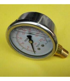 注油压力表耐震压力表 D61-63-68mm 0-15kg/cm2 210psi NPT1/4