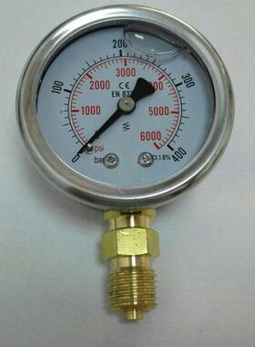 CE EN837-1 0-400bar 0-6000psi 50mm~58mm 耐震压力表 m14x1.5