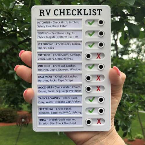 RV Checklist房车便签留言检查表Memo plastic board办公室便签