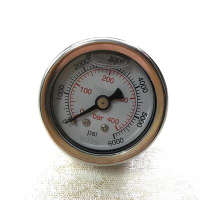 0～400bar 6000psi 轴向注油型压力表 yn-40z ZG1/4 外壳41-47MM
