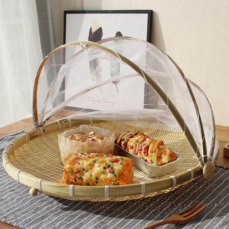 菜罩带网罩家用晾晒篮竹编筐防虫竹筐水果竹篮Hand-Woven Basket,清洗/食品/商业设备,风口/风叶/风机配件,淘宝优惠券,粉丝福利购,淘宝优惠卷
