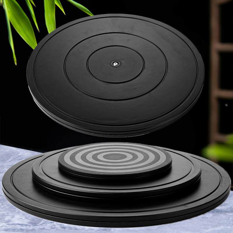 打包转盘承重快递封箱泥塑盆景展示转台修剪花艺插花塑料花盆底座