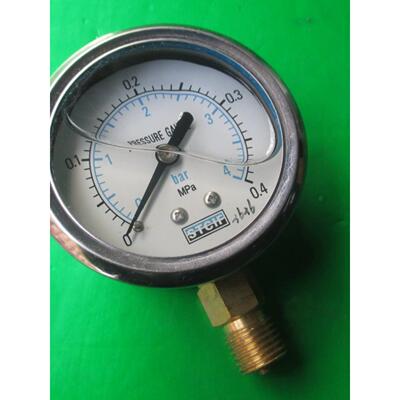 PRESSURE GAUGE STCIF 0-4BAR 0-0.4MPA 耐震压力表 油压表 60mm