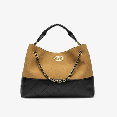 卡尔 蔻斯时尚菱格链条托特包CK25641K棕色