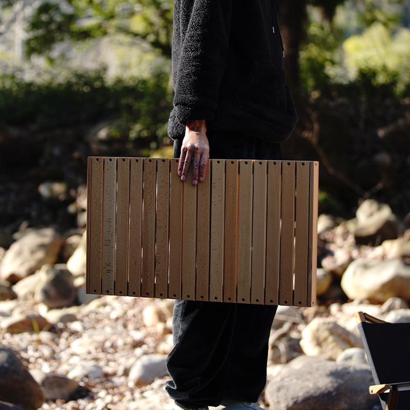 实木户外露营篷小桌子榻榻内榉调节桌米桌茶几桌餐折叠桌蛋帐卷沙